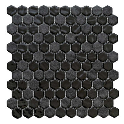 Eterna Hex 1" x 1" Honeycomb Glass Mosaic Tile