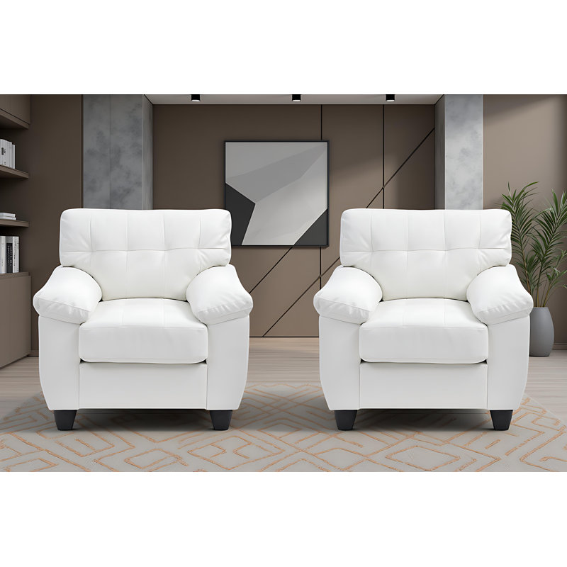 Ensemble de 2 chaises en cappuccino rimouski, Blanc