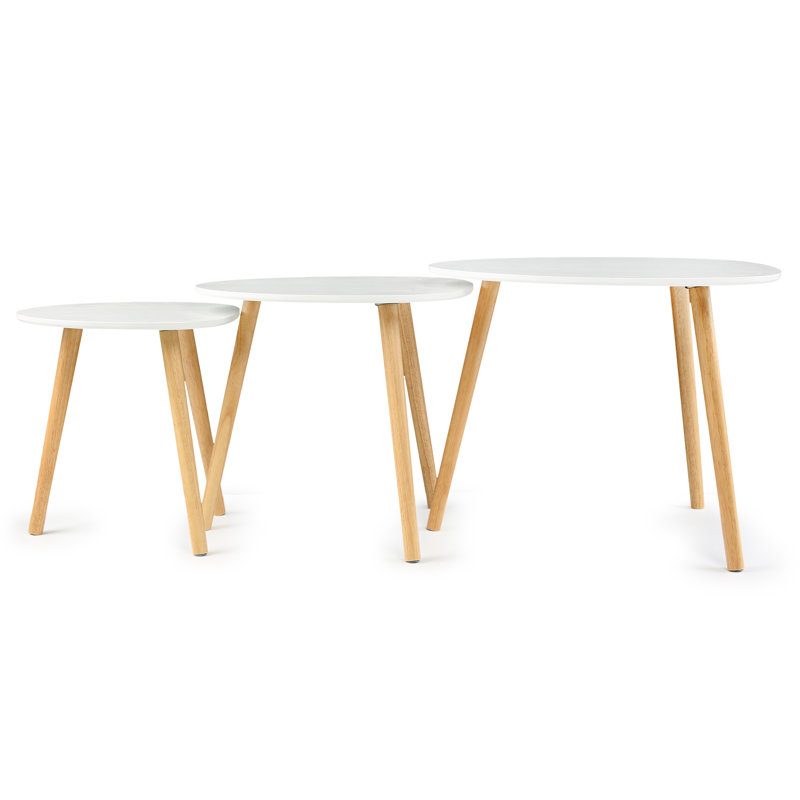 Aife Three Leg Coffee Table, White
