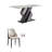 Simple Rectangular Rock Slab Dining Table Sets-102527333