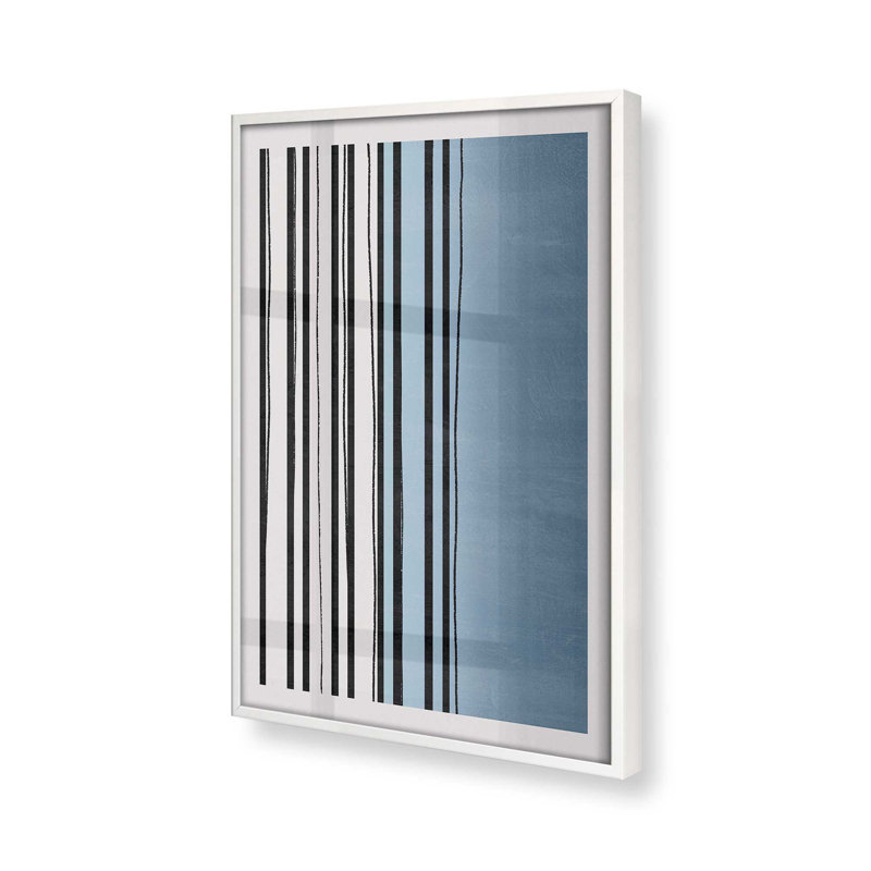 Twilight Stripes v1, Papier avec cadre simple opaque blanc, H 21 po x l 17 po x P 1,25 po