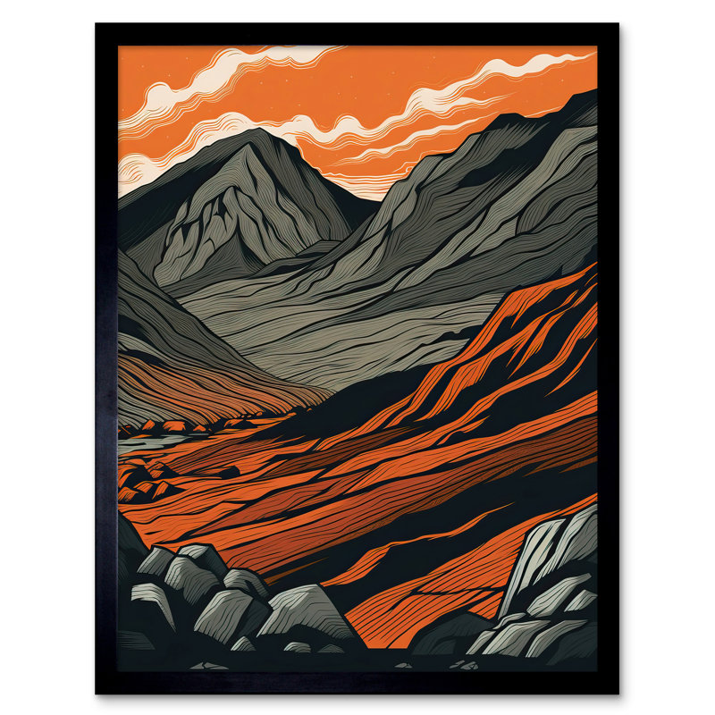 Lokelani Scafell Pike Mountain Landscape - Single Picture Frame Print