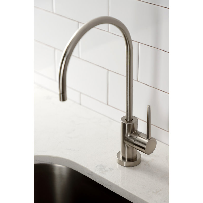 Kingston Brass New York Single-Handle 1-Hole Deck Mount Water Filtration Faucet, Brushed Nickel