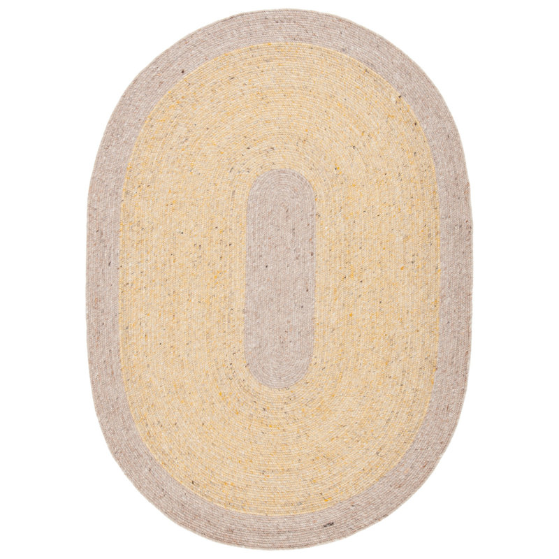 Tapis en laine / coton tissé à la main Mccann, Ovale 4 pi x 6 pi