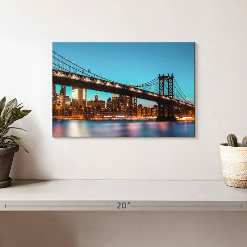 Lilie Bright Manhattan Bridge, H 8 po x l 12 po