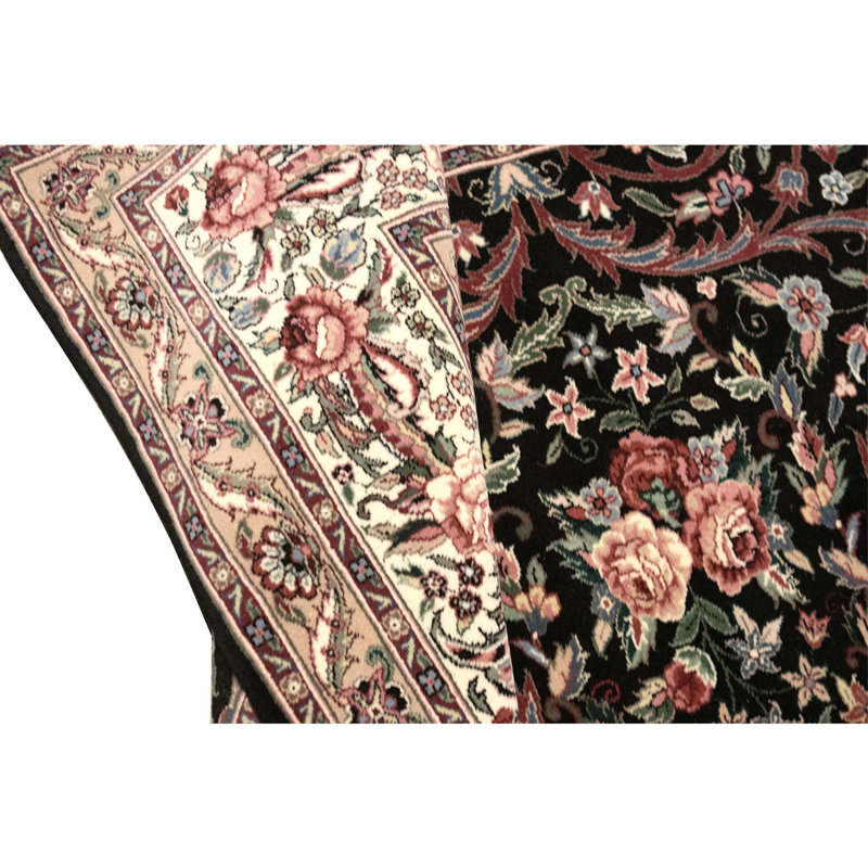 Tapis rectangulaire en laine noué à la main