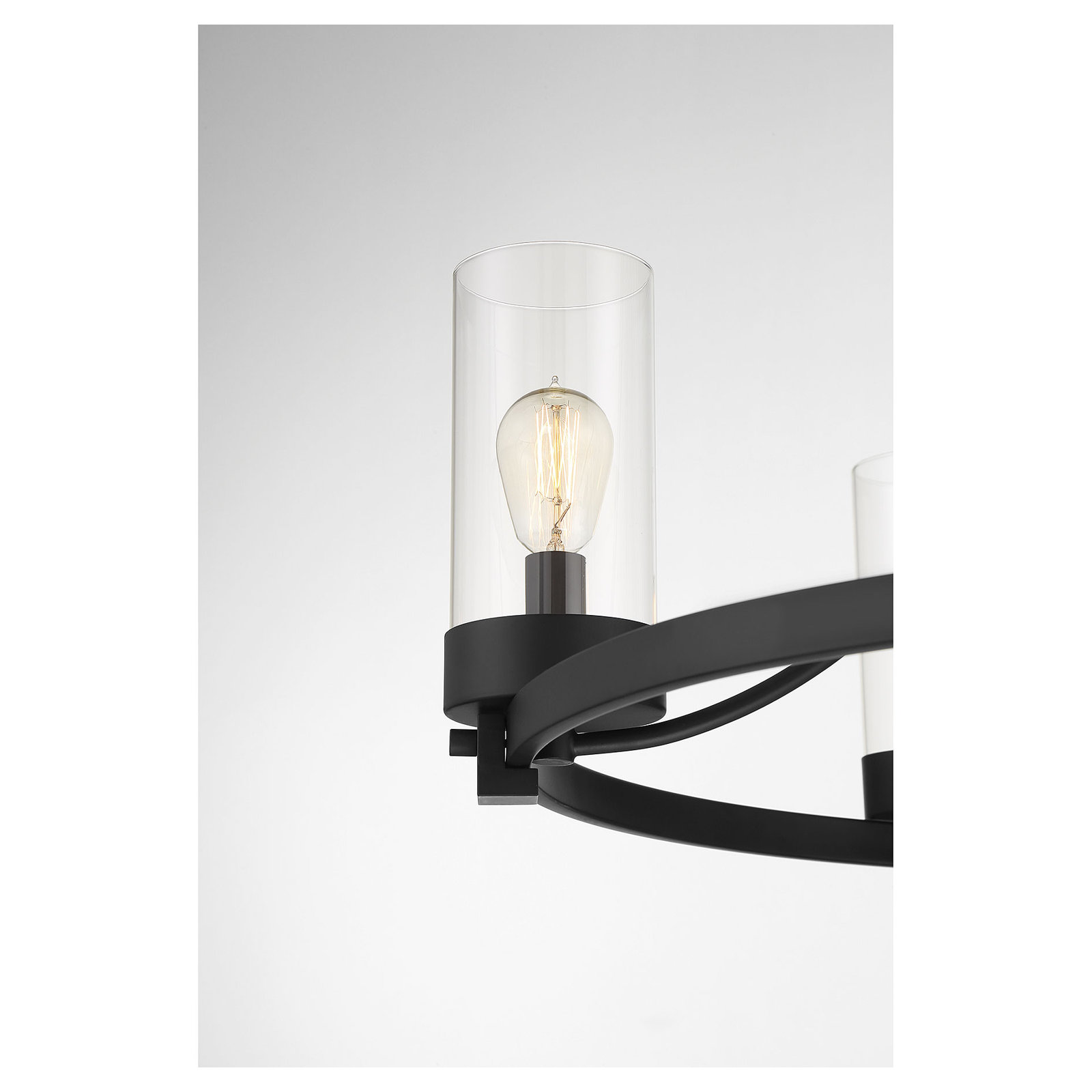 Laurie 5 - Light Wagon Wheel Chandelier, Matte Black