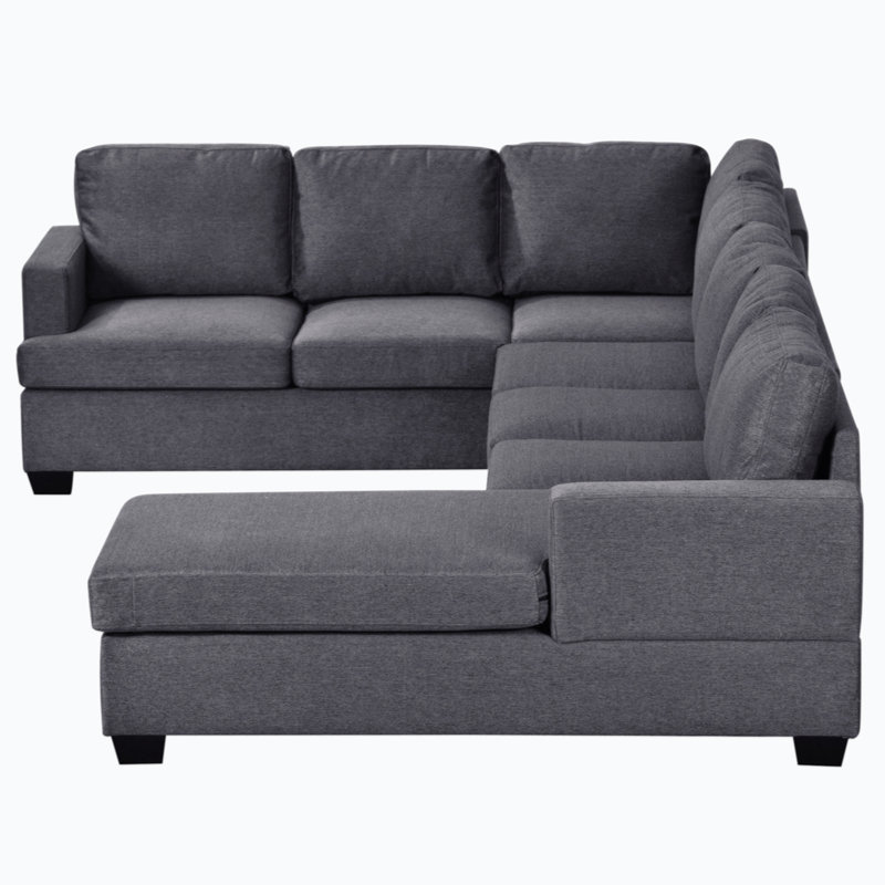 Canapé Duchein 125,6 po, Polyester gris