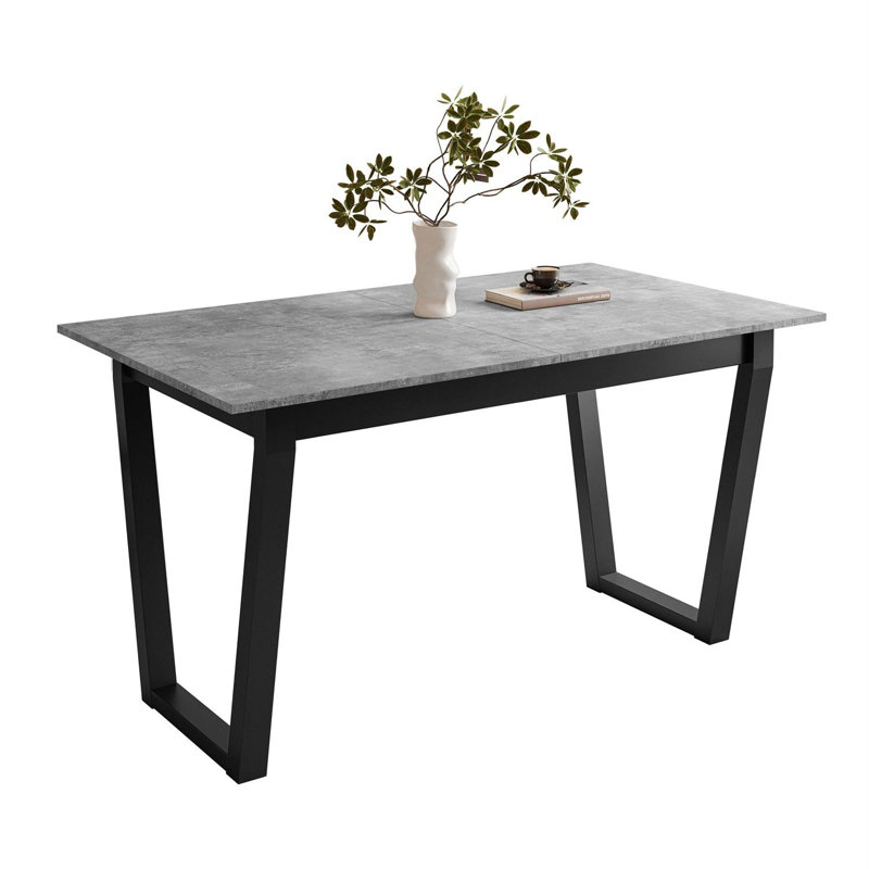 Extendable table ARTON II  140 cm,  "V" legs, Bellatro Grey, Black