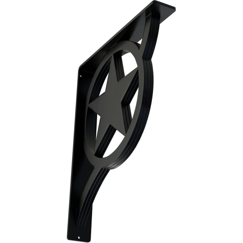 Support en fer forgé Austin (accoudoir central triple), l 2 po x P 12 po x H 15 po, noir thermolaqué, Noir