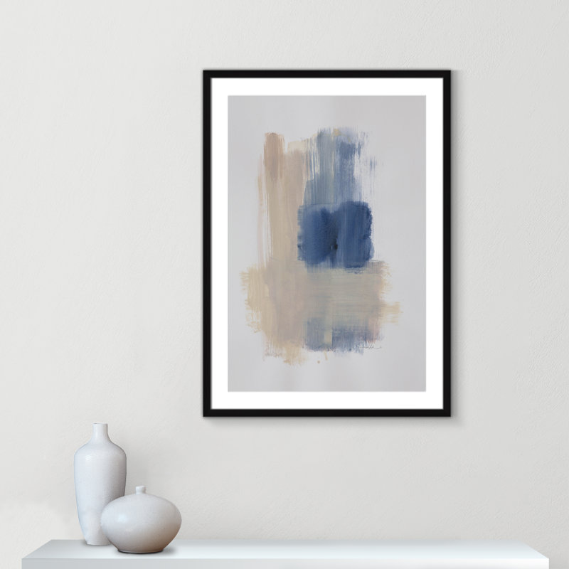 Macathurn Powder Room Wash III sur papier, H 35,5 po x l 25,5 po x P 1,25 po, Cadre noir mat