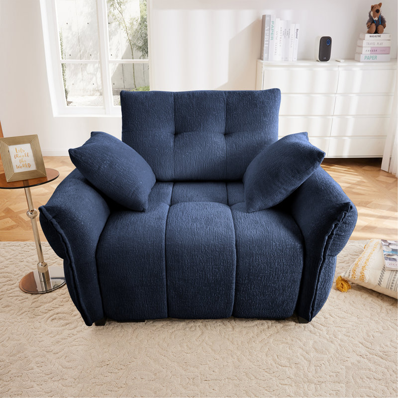 Canapé ergonomique à une place avec coussins de soutien à haute résilience et coussins décoratifs, conception moderne facile à assembler pour le salon, le bureau et le bureau
