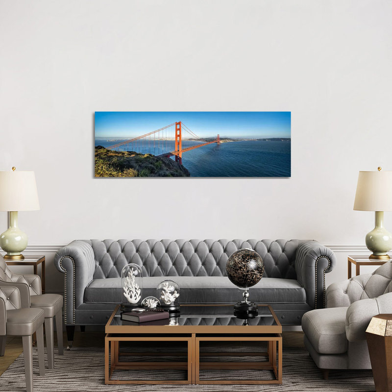 Golden Gate Bridge In San Francisco, California, USA by Jan Becke - Wrapped Canvas Panoramic Print