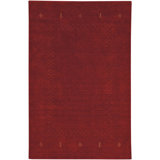 Gava Hand Loomed Wool Oriental Area Rug in Red