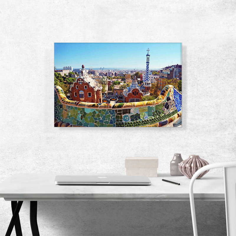Barcelone, Espagne, reproduction de photo sur toile tendue, H 18 po x l 26 po x P 0,75 po