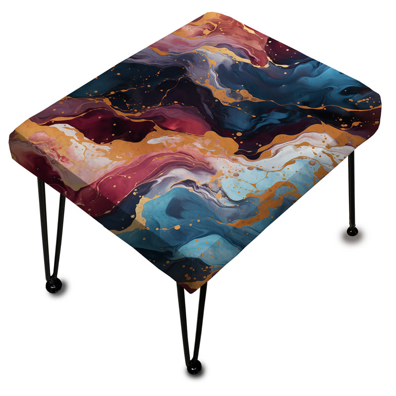 Gold Galactic Dreams Marble Dreams - Marble Rectangle Ottoman