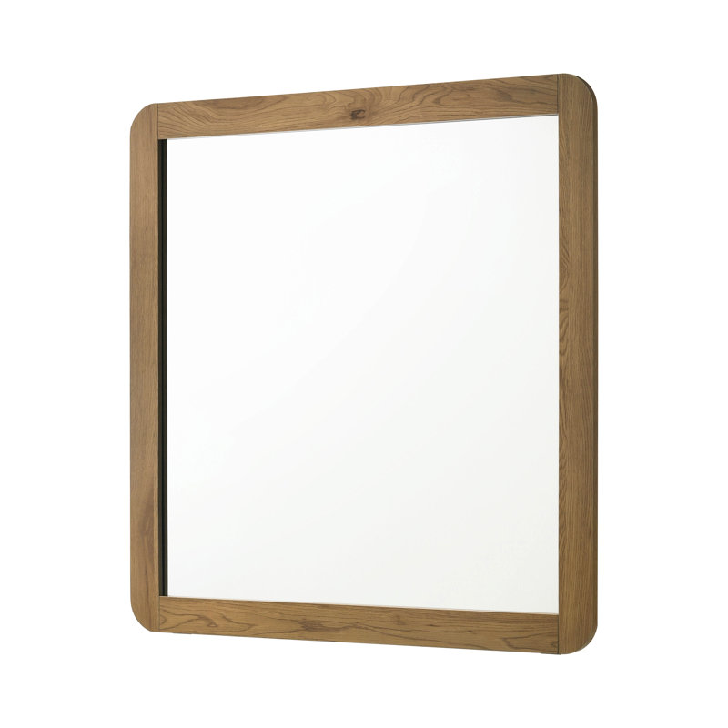 Miroir de coiffeuse Siva, cadre en chêne clair, 99 cm (39 po)