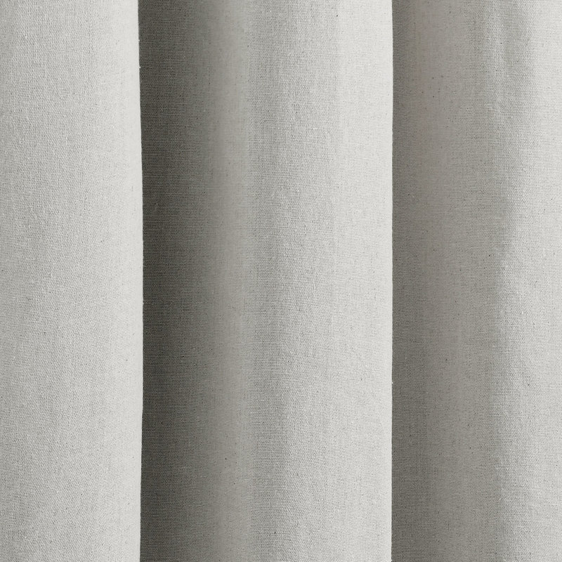 Light Gray Linen Blackout Grommet Window Curtain Panel 38" x 84"