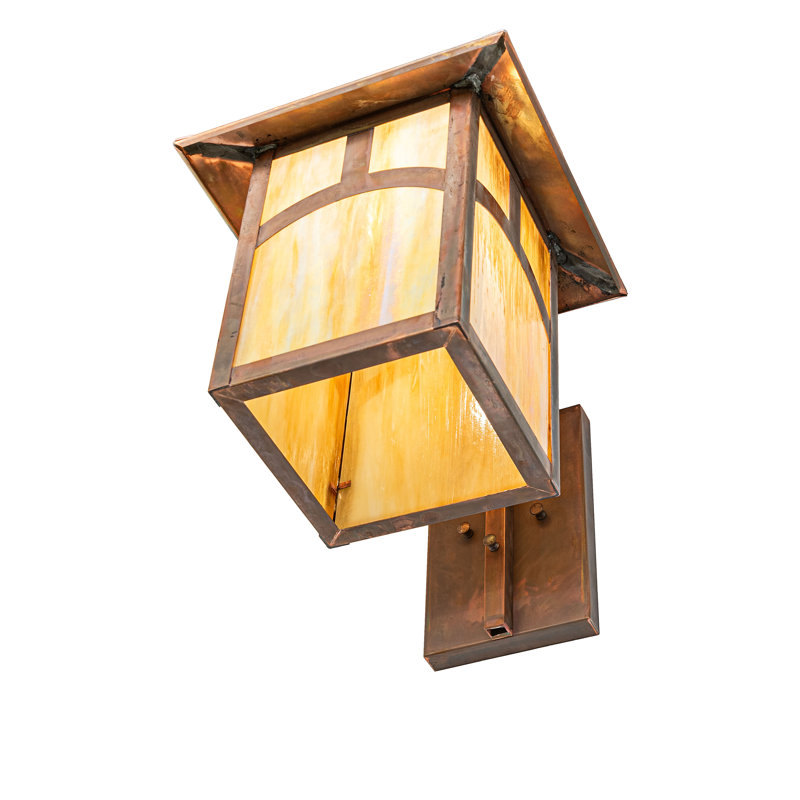 1 - Light Armed Sconce, 16" H x 12" W x 15.5" D, Vintage Copper