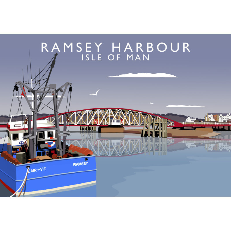 'Ramsey Harbour' by Richard O'Neil - Print, 30 cm H x 40 cm W x 1 cm D, No Frame