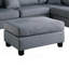 Canapé modulaire réversible gris 3 pièces pour canapé de salon et repose-pieds en tissu de polyfibre