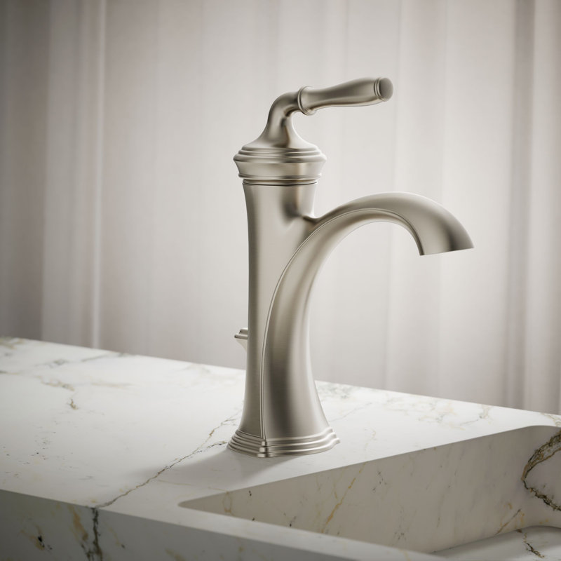 Devonshire Single-Handle Bathroom Sink Faucet with Drain Assembly, 1.2 GPM, Vibrant Brushed Nickel