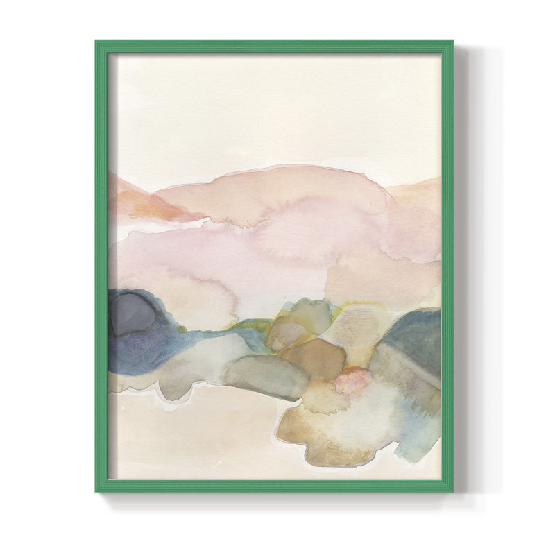 Desert Canyon II, reproduction encadrée - bois massif, H 11 po x l 9 po, Vert