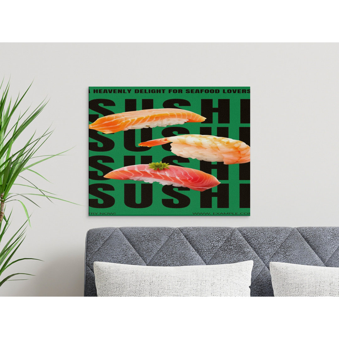 Vibrant Sushi Kitchen Wall Art
