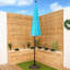 Adigun 260 cm W X 260 cm D Beach Parasol with Crank Lift