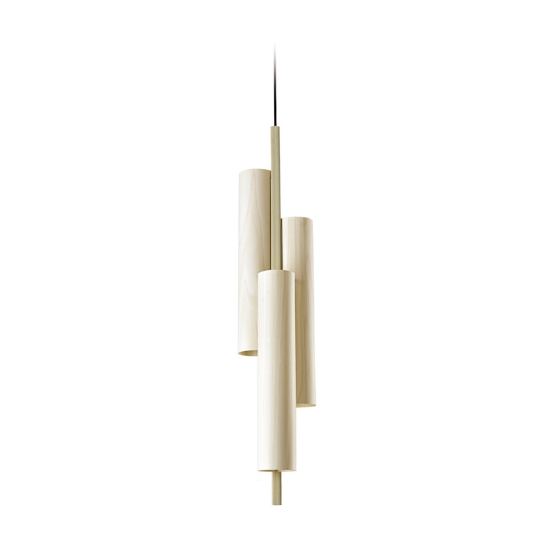 Black Note 3 - Light LED Pendant, Ivory White, Matte Black
