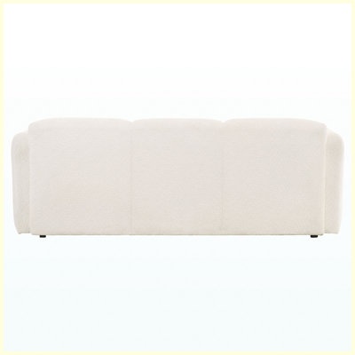Canapé blanc rembourré pour le salon, design classique moderne