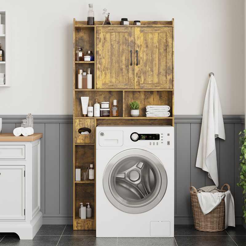 Armoire de rangement au-dessus de la toilette, Brun