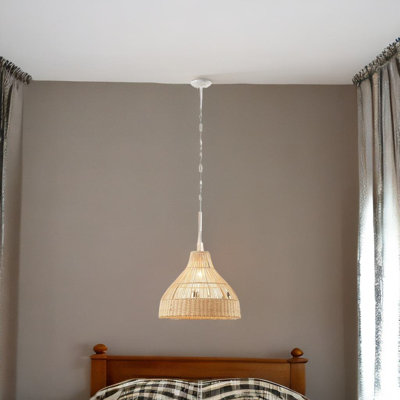 Lustre rétro en bambou