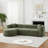 Luxury Green Chenille Sectionals With Spacious Design For Home