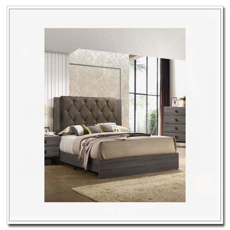 Rustic Gray Oak Finish Bed