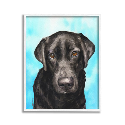 «Lab Portrait on Blue», estampe numérique par GeorgeDyachenkoArt