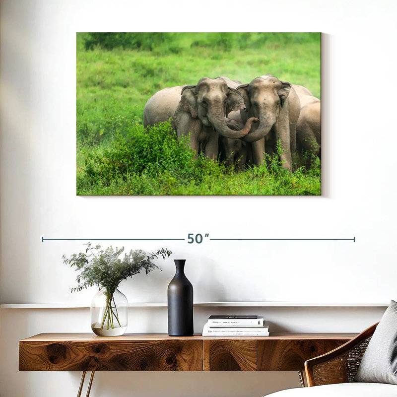 Brampt Asian Elephant Huddle, 26" H x 39" W