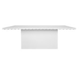 Rectangle Dining Table With Studded Edge Top And Tapered Base