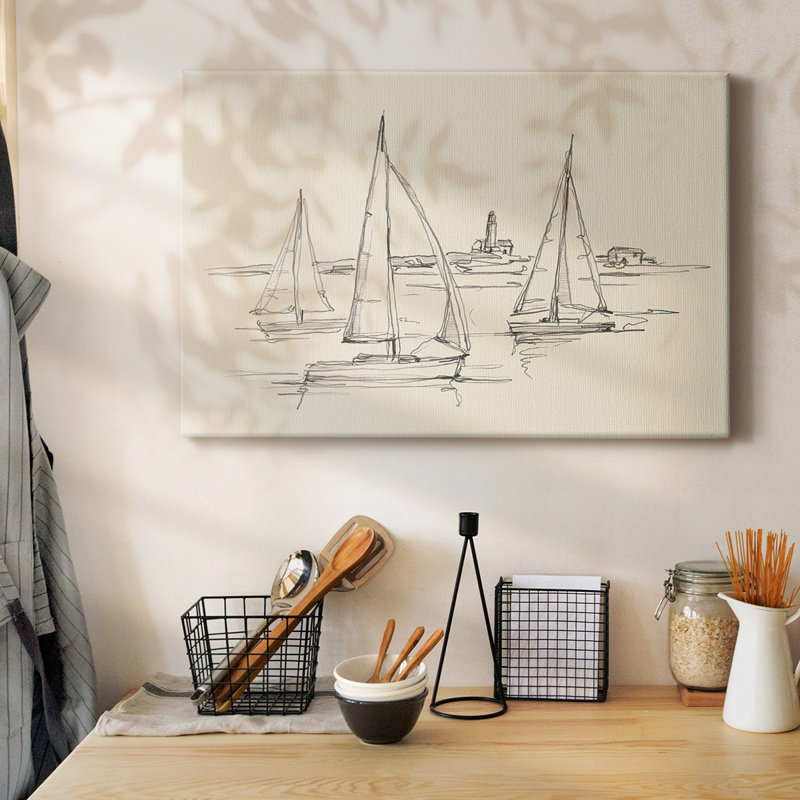«Coastal Contour S Croquis II», toile tendue avec châssis, H 12 po x l 18 po