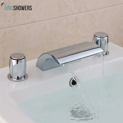 Juno Dual Handles Chrome Widespread Basin Faucet