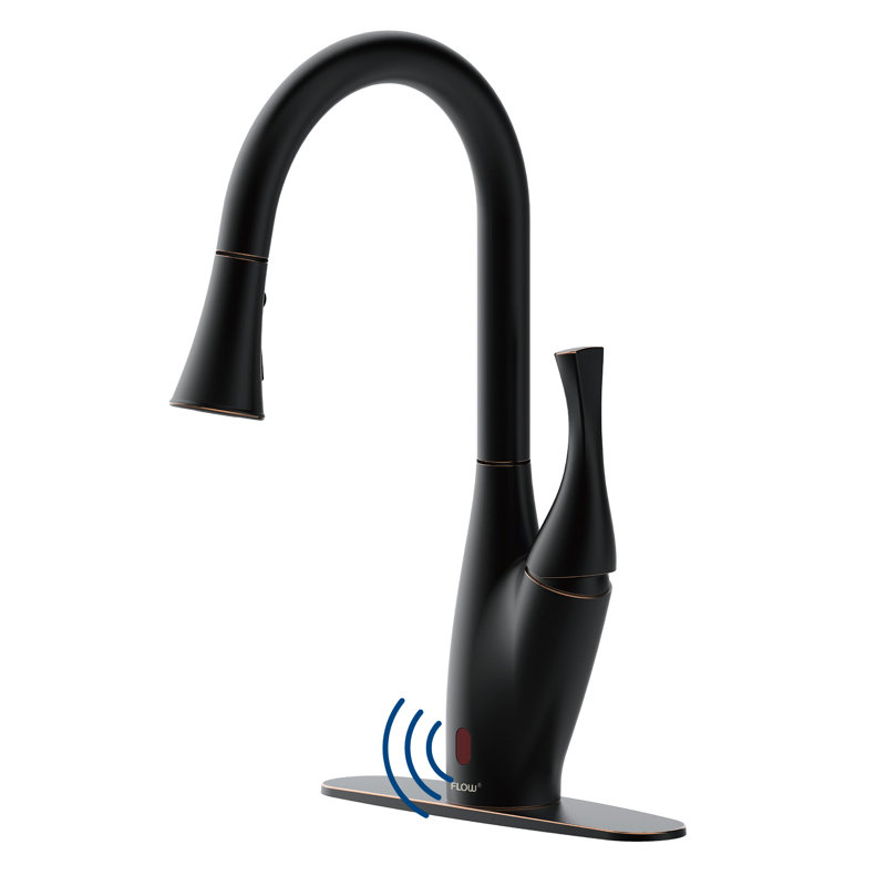 Touchless Pull Down Single Handle Kitchen Faucet, Oil Rubbed Bronze