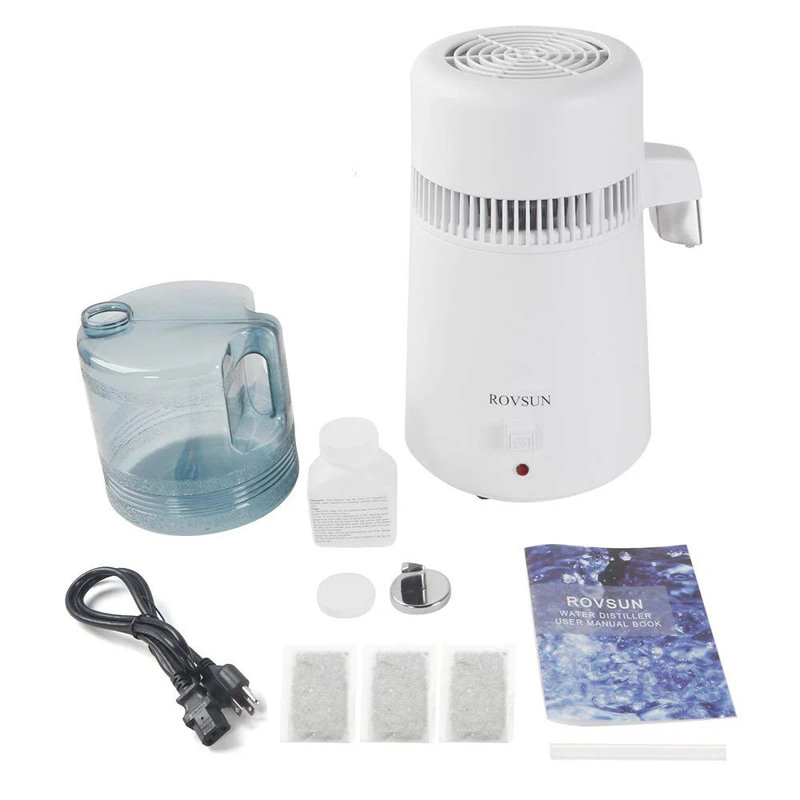 Comptoir distillateur 1,1 gallon 750W 110V blanc