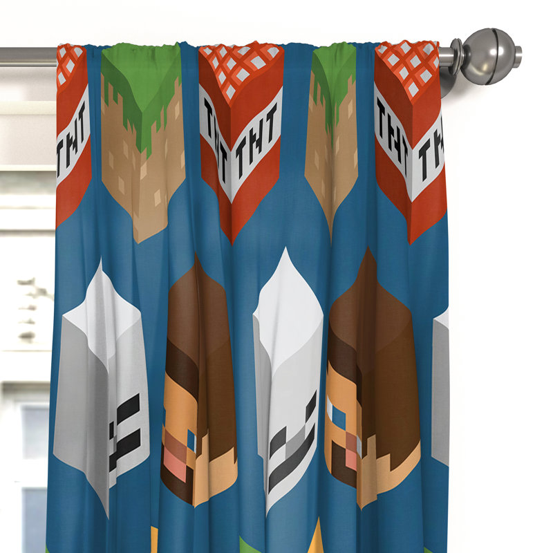 Panneaux de rideaux obscurcissants Level Up Minecraft Drapes, 63 po x 42 po