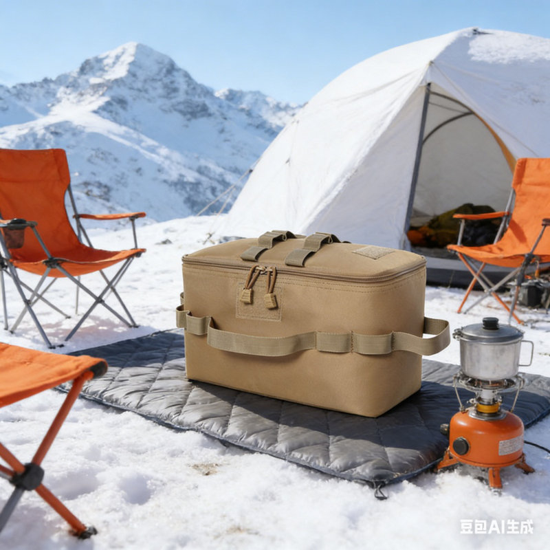 Sac de rangement pour camping Sac à main de grande capacité pour réservoir de gaz de camping pour camping, Beige