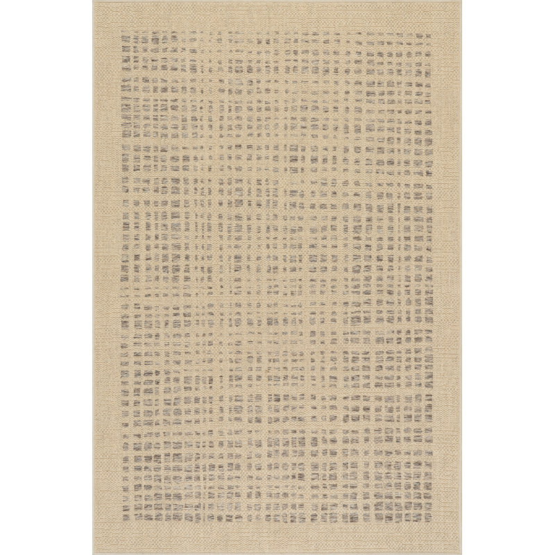  Caelistra Modern Checkered Rug, Rectangle 4' x 6'