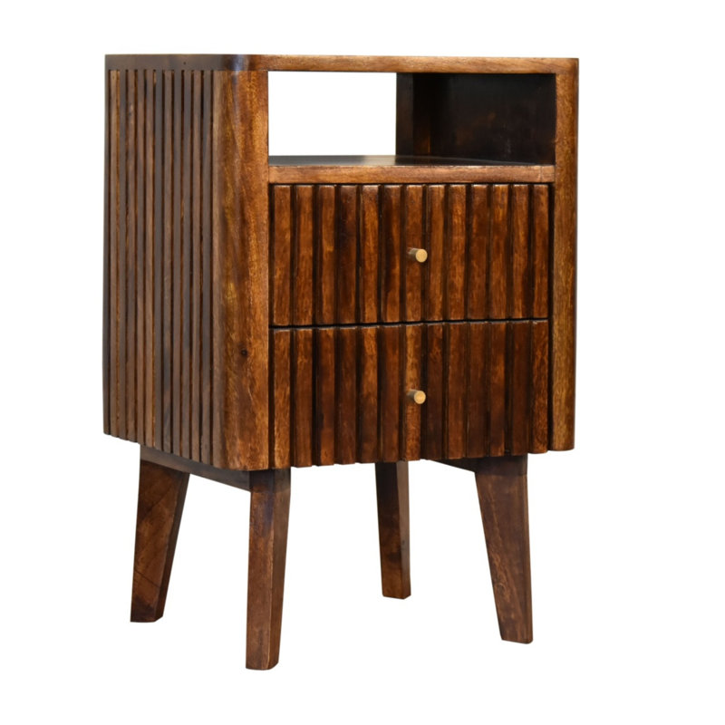 40cm W Solid Wood Bedside Table