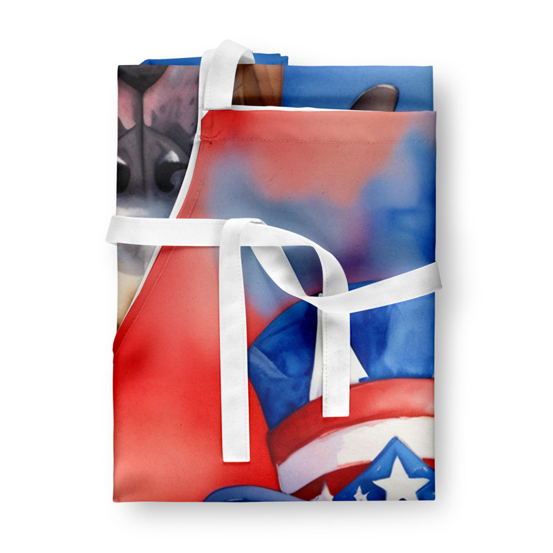 Patriotic American Apron, Brown Great Dane