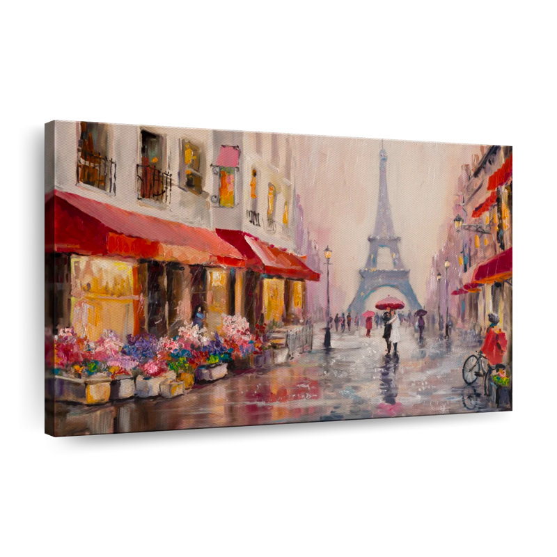 «Rainy Paris» sur toile, H 32 po x l 48 po x P 1,25 po