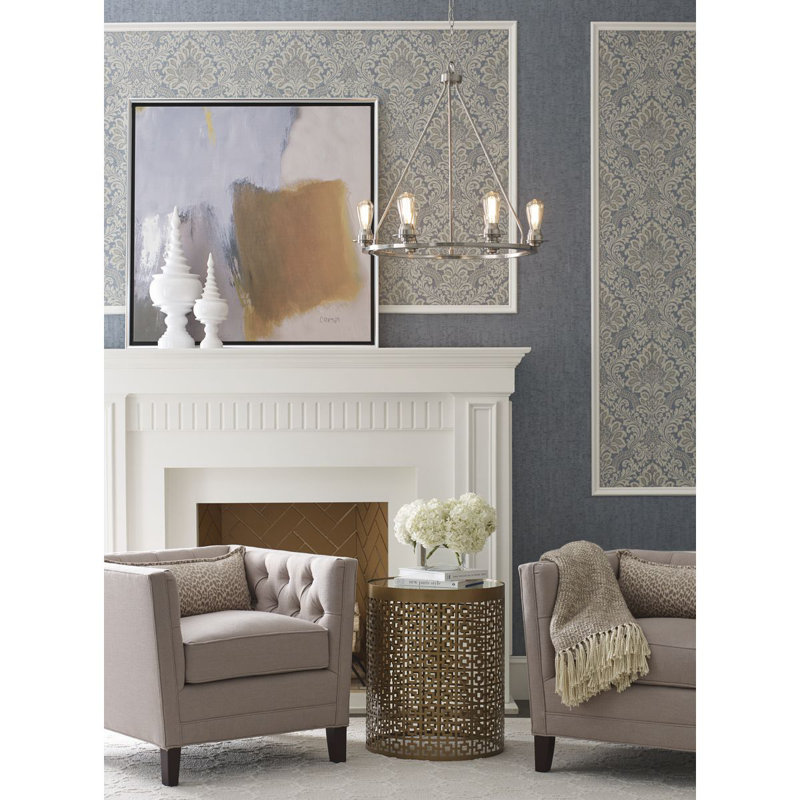 Miesha 6 - Light Farmhouse Chandelier, Brushed Nickel