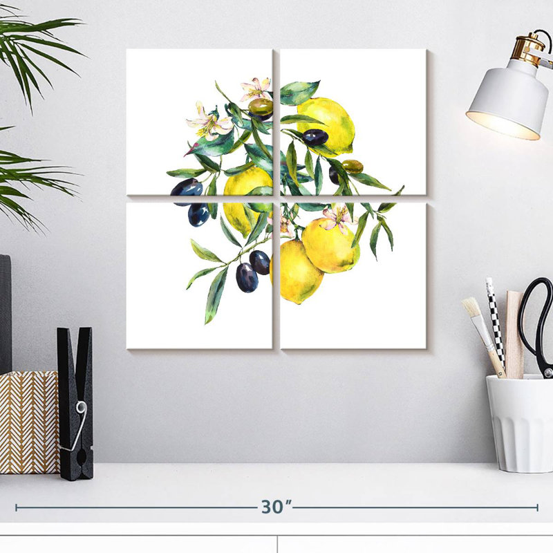 Yarlin Olives d'été et citrons, H 18 po x l 18 po